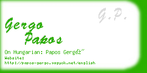 gergo papos business card